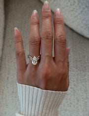 1.0 - 2.5 CT Pear Shaped Lab Grown Diamond Solitaire Style Bridal Set