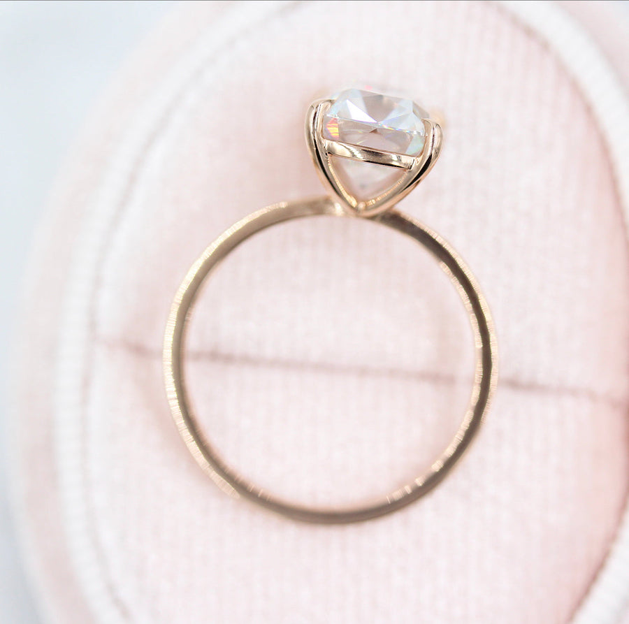 2.0-2.50 CT Elongated Cushion Solitaire Moissanite Engagement Ring-custom Listing For Sarah