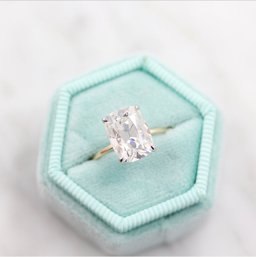 2.0-2.50 CT Elongated Cushion Solitaire Moissanite Engagement Ring-custom Listing For Sarah
