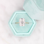 2.0-2.50 CT Elongated Cushion Solitaire Moissanite Engagement Ring-custom Listing For Sarah