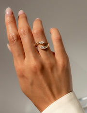 0.80 TCW Pear Lab Grown  Diamond Open Wedding Wedding Band