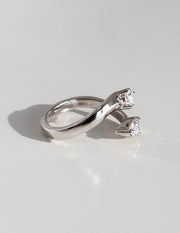 0.80 TCW Pear Lab Grown  Diamond Open Wedding Wedding Band