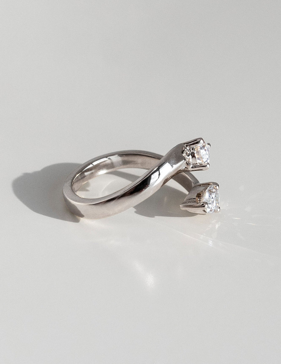 0.80 TCW Pear Lab Grown  Diamond Open Wedding Wedding Band