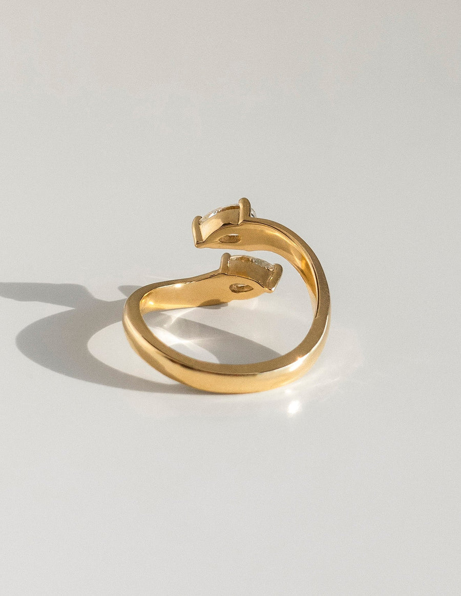 0.80 TCW Pear Lab Grown  Diamond Open Wedding Wedding Band