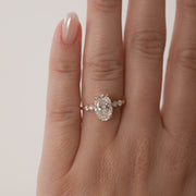 2.72 CT Oval Solitaire Style Moissanite Engagement Ring