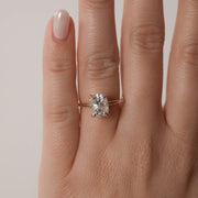 1.00 CT-3.35 CT Cushion Cushion Solitaire Moissanite Engagement Ring