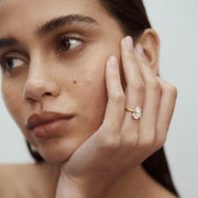 Pear cut lab grown diamond solitaire engagement ring, 1.5 to 3.5 carats, set in elegant prong setting on polished gold band