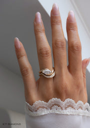 1.0 - 2.0 CT Marquise Cut Lab Grown Diamond Solitaire Setting Bridal Set