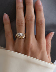 1.0 - 2.0  CT Marquise Cut Lab Grown Diamond Solitaire Setting Bridal Set