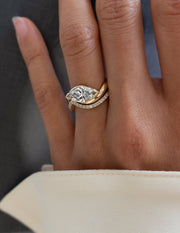 1.0 - 2.0 CT Marquise Cut Lab Grown Diamond Solitaire Bridal Set