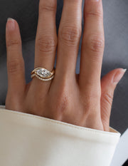 1.0 - 2.0 CT Marquise Cut Lab Grown Diamond Solitaire Bridal Set