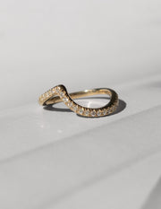 0.30 TCW Round Lab Grown Diamond Wave Eternity Wedding Band