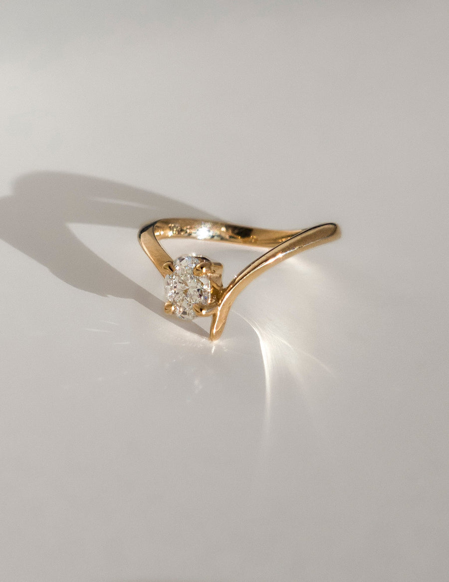 0.50 -1.50 CT Oval Cut Lab Grown Diamond Solitaire Engagement Ring