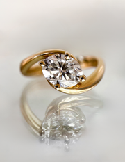 1.0 -1.50 CT Oval Cut Lab Grown Diamond Solitaire Engagement Ring