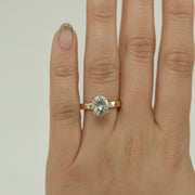 0.84 CT-2.72 CT Oval Cut Solitaire Engagement Ring