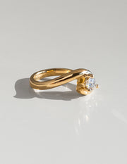 0.75-1.50 CT Pear Cut Lab Grown Diamond Solitaire Engagement Ring