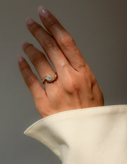 0.75-1.50 CT Pear Cut Lab Grown Diamond Solitaire Engagement Ring