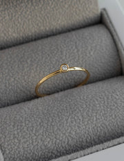 0.03 TCW Round Lab Grown Diamond Minimalist Band