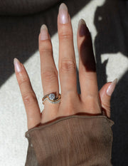 1.0-2.0 CT Round Cut Lab Grown Diamond Solitaire Style Bridal Ring Set