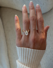 1.0 - 2.5 CT Pear Shaped Lab Grown Diamond Solitaire Style Bridal Set