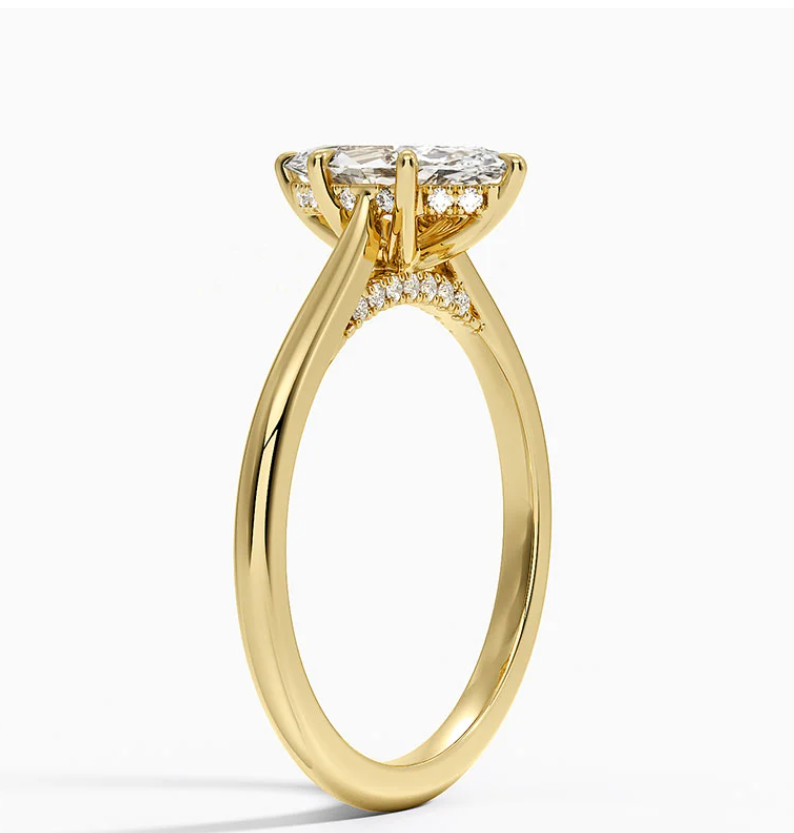 1.0 - 1.5 CT Marquise E/VS1  Lab Grown Diamond Cathedral Setting with Hidden Halo for Kyndall