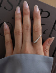 0.30 TCW Round Lab Grown Diamond unique Wedding Band