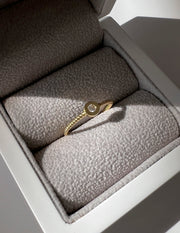 0.03 CT Round Lab Grown Diamond Minimalist Engagement Ring