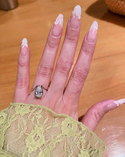 1.25 - 2.0 CT Pear Shaped Lab Grown Diamond Unique Style Engagement Ring