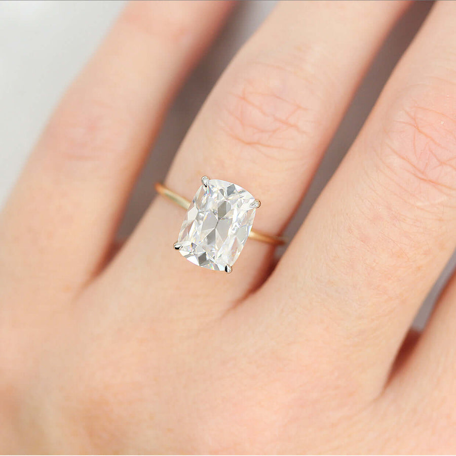2.0-2.50 CT Elongated Cushion Solitaire Moissanite Engagement Ring-custom Listing For Sarah