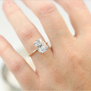 2.0-2.50 CT Elongated Cushion Solitaire Moissanite Engagement Ring-custom Listing For Sarah