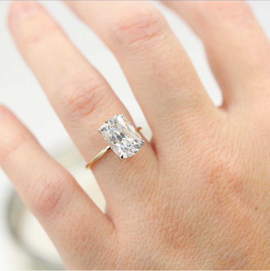 2.0-2.50 CT Elongated Cushion Solitaire Moissanite Engagement Ring-custom Listing For Sarah