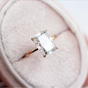 2.0-2.50 CT Elongated Cushion Solitaire Moissanite Engagement Ring-custom Listing For Sarah