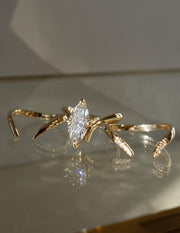 1.0 - 2.0 CT Marquise Shaped Lab Grown Diamond Solitaire Style Bridal Set