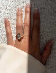 1.0 - 3.0 CT Marquise Shaped Lab Grown Diamond Solitaire Style Engagement Ring