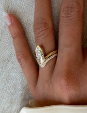 1.0 - 2.0 CT Marquise Shaped Lab Grown Diamond Solitaire Style Bridal Set