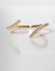 0.30 TCW Round Lab Grown Diamond Wrap Pave Wedding Band