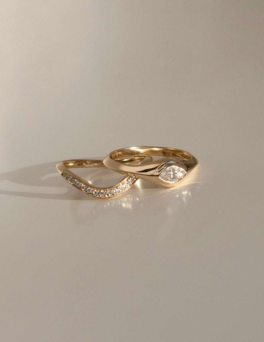 0.20 TCW Round Lab Grown Diamond Wave Pave Band