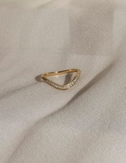 0.20 TCW Round Lab Grown Diamond Wave Pave Band