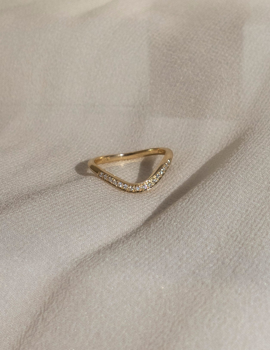 0.20 TCW Round Lab Grown Diamond Wave Pave Band