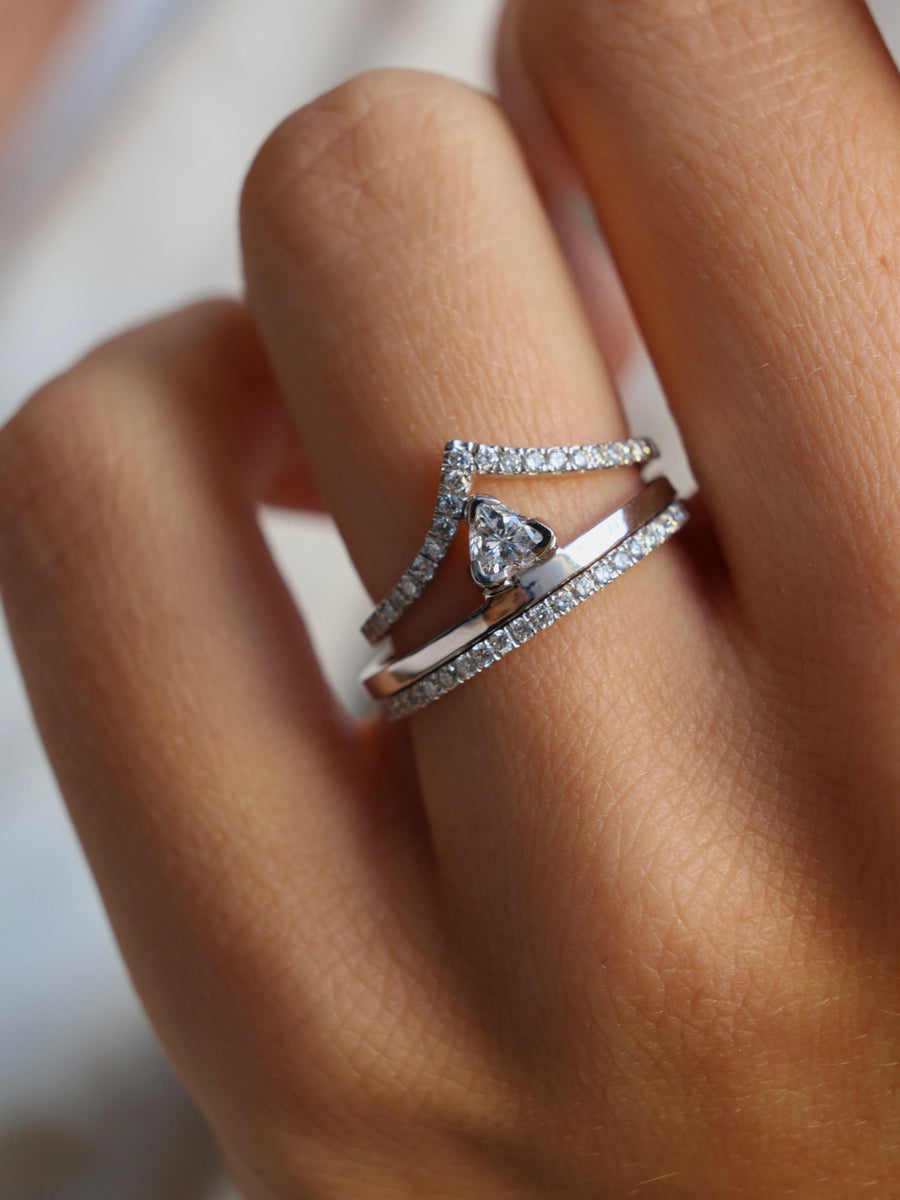 0.25 TCW Round Cut Half-Eternity Wedding Band