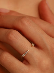 0.36 TCW Round Cut Open Wedding Band