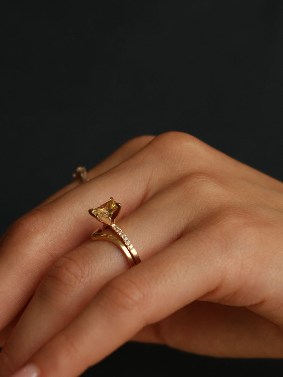 Plain Curved Wedding Band