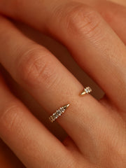 0.36 TCW Round Cut Open Wedding Band