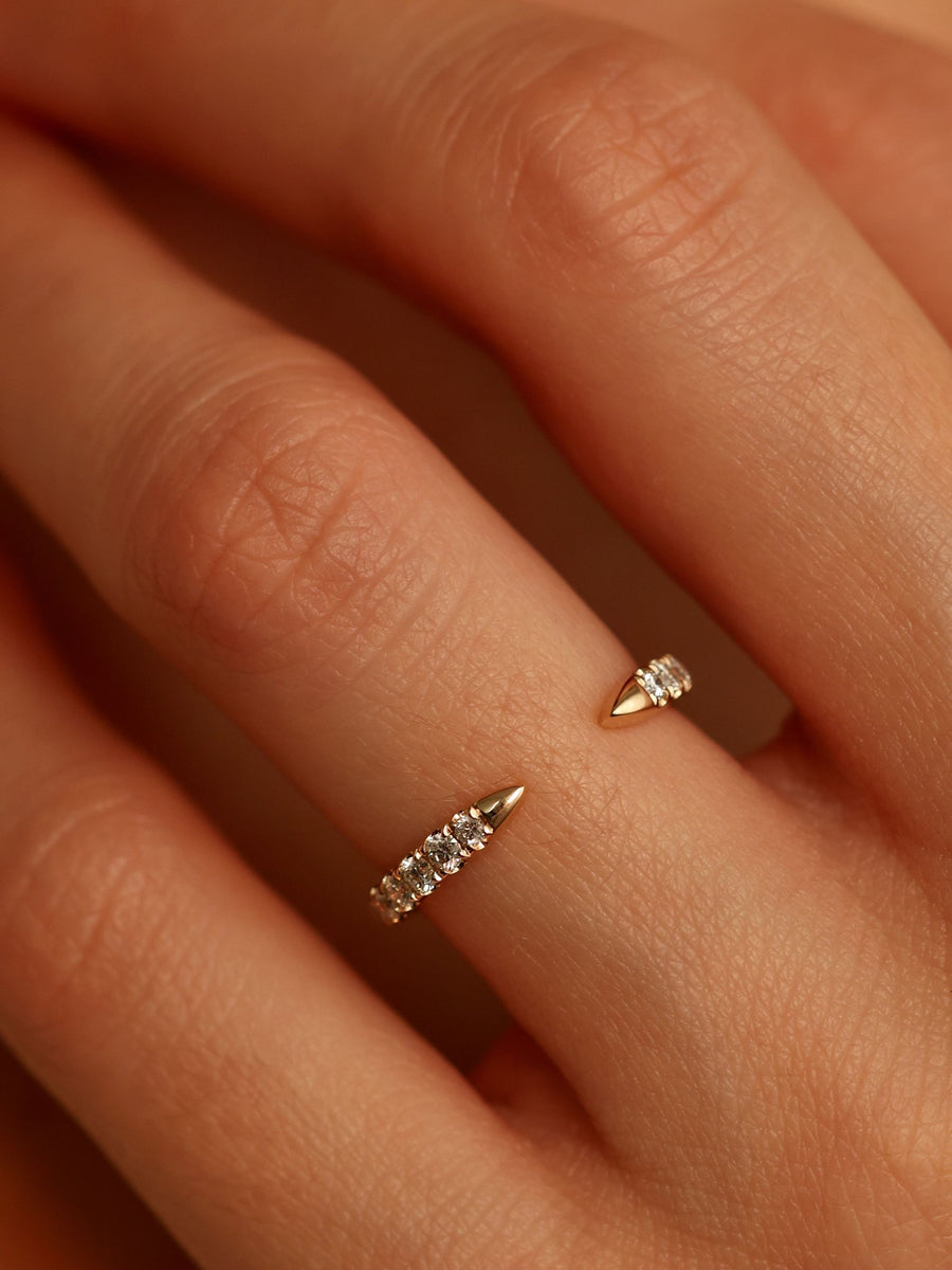 0.36 TCW Round Cut Open Wedding Band