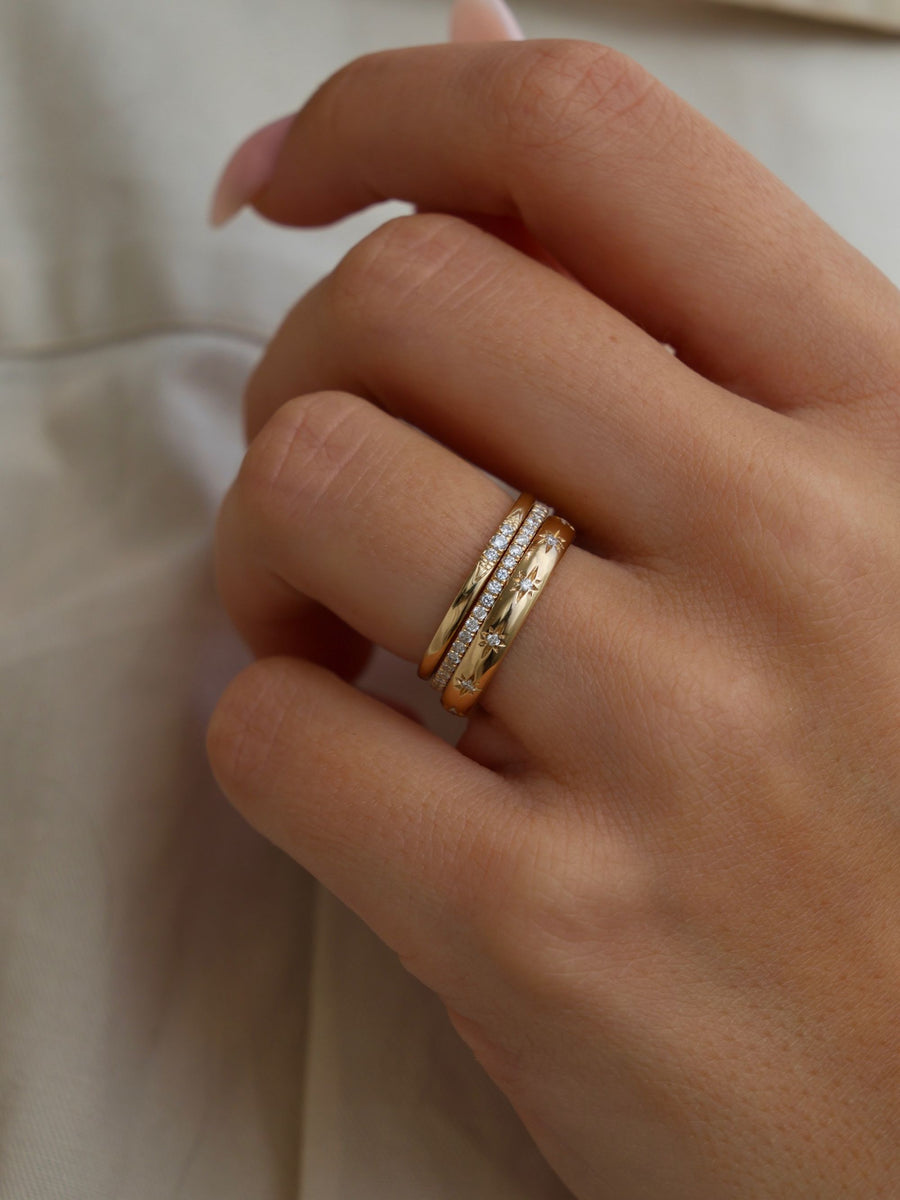 0.25 TCW Round Cut Half-Eternity Wedding Band