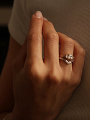 0.30 TCW Baguette Cut curved style Wedding Band