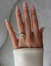 1.0 CT- 2.0 CT Marquise Cut Lab Grown Diamond Solitaire Setting Bridal Set