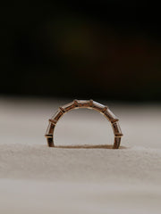 0.63 TCW Baguette Cut Half Eternity Wedding Band