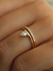 0.25 TCW Round Cut Half-Eternity Wedding Band
