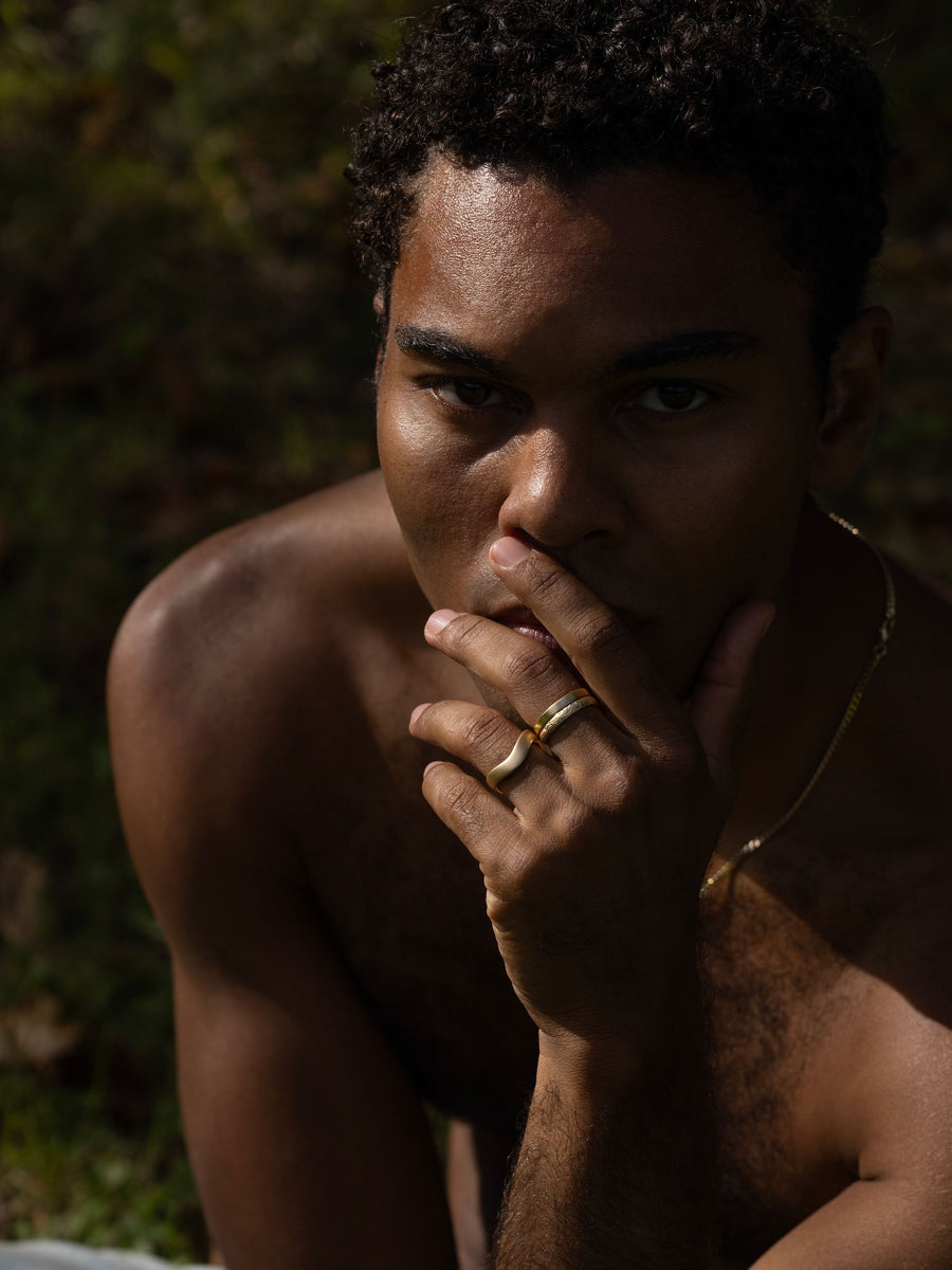 0.15 TCW Round Shape Sparkling Textured Wedding Band